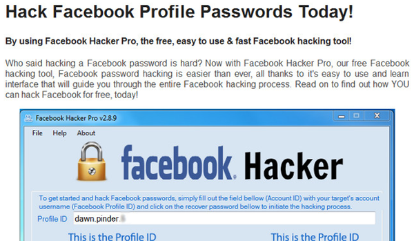 Facebook profile hacker